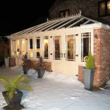 snow 2 Before and after images of conservatory extensions